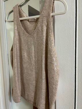 Lauren Conrad sequined  knit top XL New With Tags